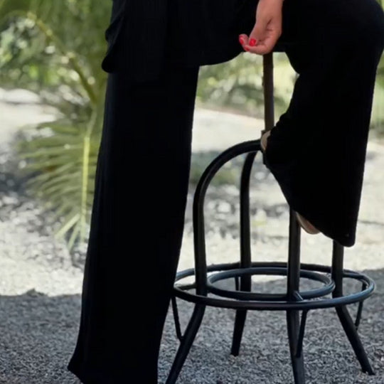 Damen Lässiges Zweiteiler-Outfit mit atmungsaktiven Materialien und eleganten Streifen Heidi-Mode