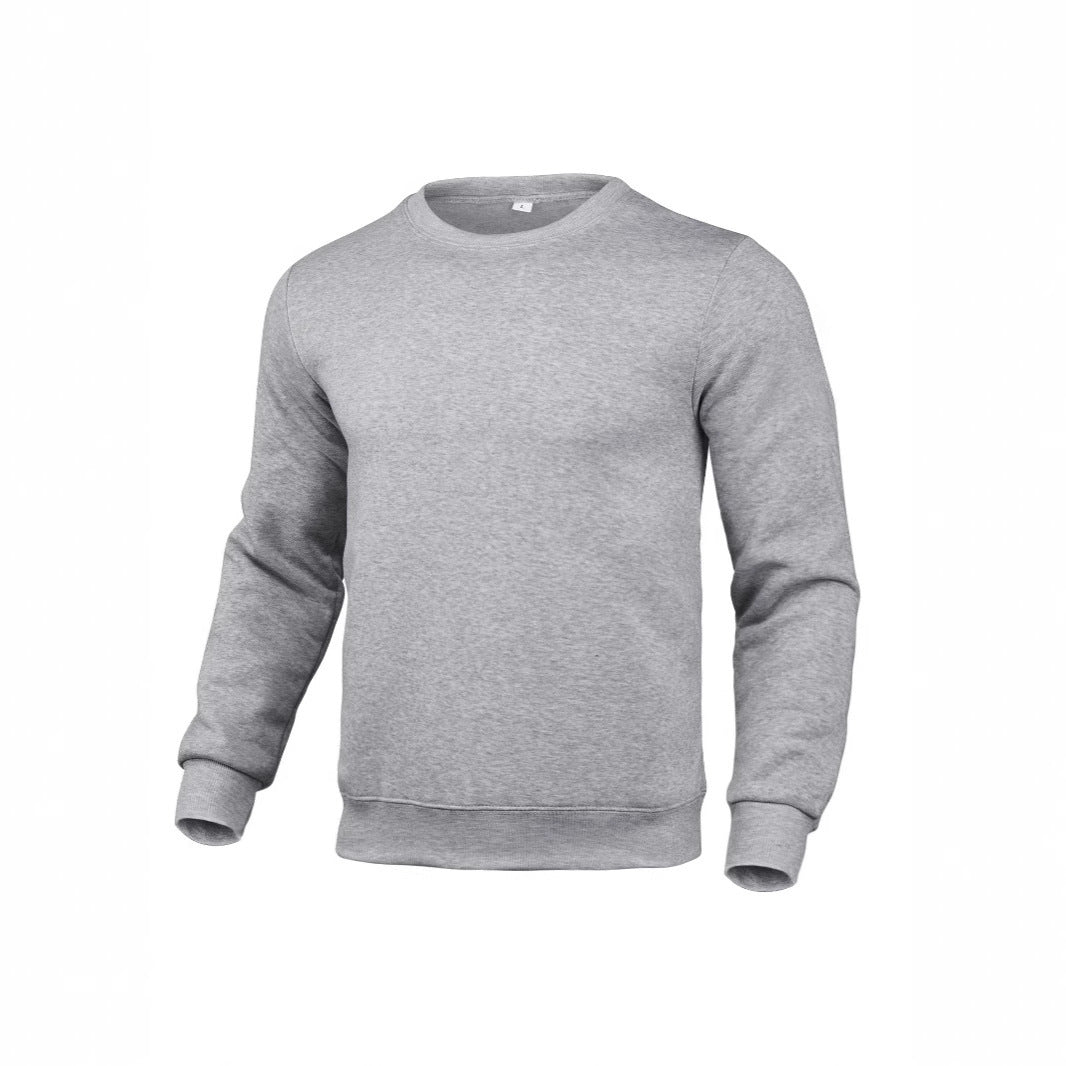 Herren nan klassisches Rundhals-Sweatshirt mit weichem Fleece-Innenfutter, geripptem Saum und verstärkten Nähten EB