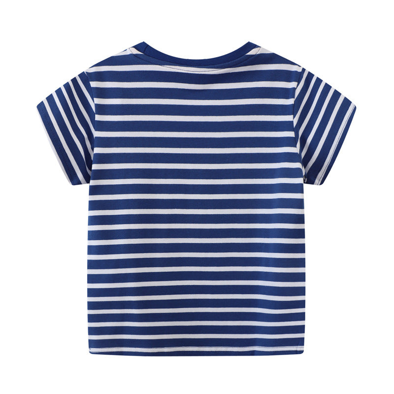 Jungen T-Shirt mit tierischem Motiv und verspieltem Fahrzeugdesign EB