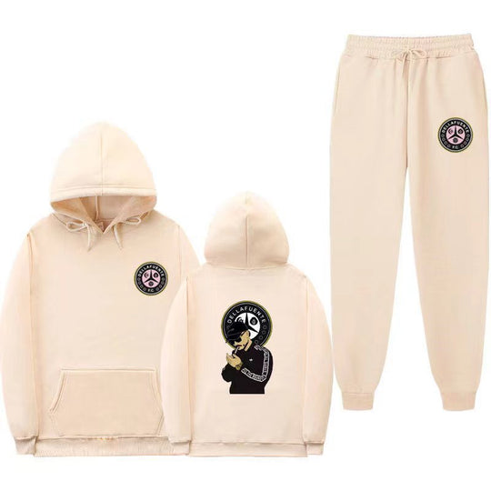 Damen Set aus Kapuzenpullover und Jogginghose mit einzigartigem Druck EB