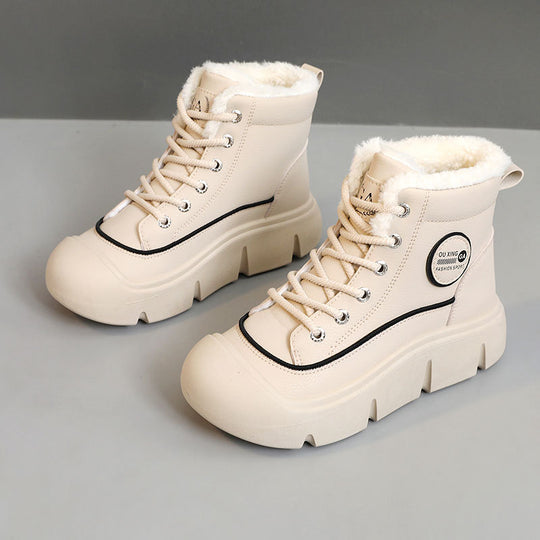 Damen warme High-Top Sneakers mit dämpfender Sohle und kuscheligem Innenfutter EB