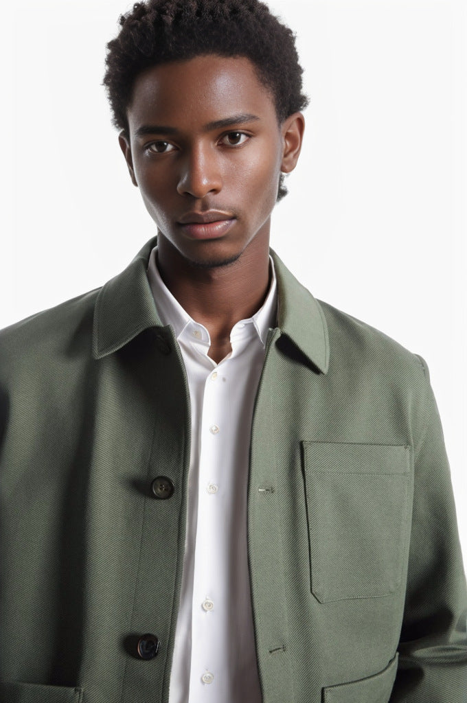Herren modische Utility-Jacke mit praktischen Taschen EB