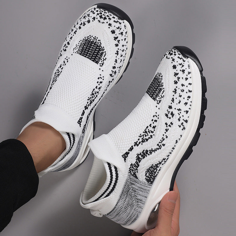 Damen Sportliche Sneakers mit elastischem Obermaterial und rutschfester Sohle EB