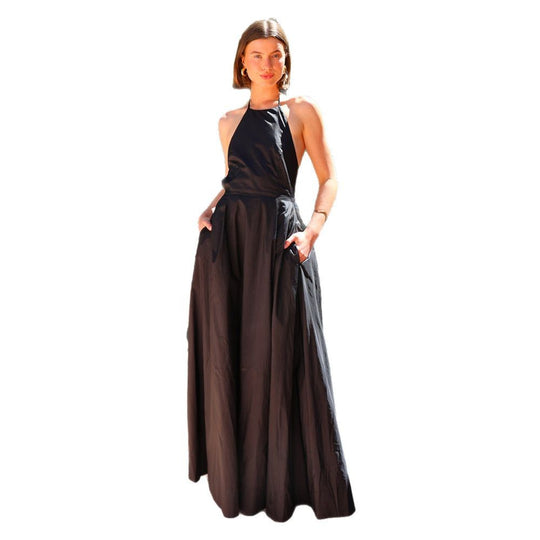 Damen Maxi-Rock mit hohem Taillenbund und elegantem Chiffon-Überwurf EB