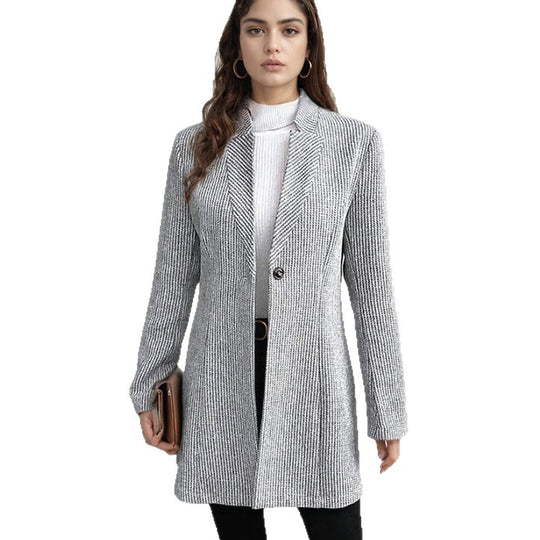 Damen eleganter und bequemer Blazer mit strukturiertem Design EB