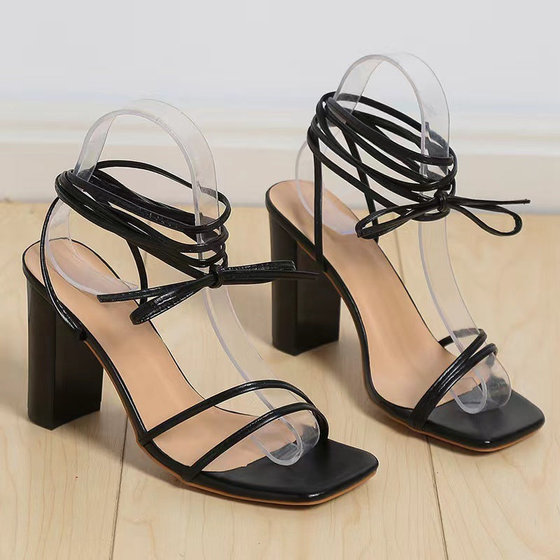 Damen Blockabsatz-Sandalen mit verstellbarem Riemendesign EB