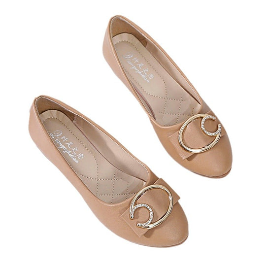Damen Ballerinas mit dekorativem Schleifen-Detail und elegantem Schmuckelement EB