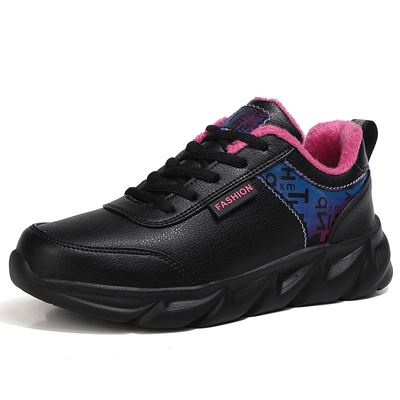 Damen nan urbaner voluminöser Sneaker mit weichem Kunstfellfutter, gepolstertem Einstieg und markanter Profilsohle EB
