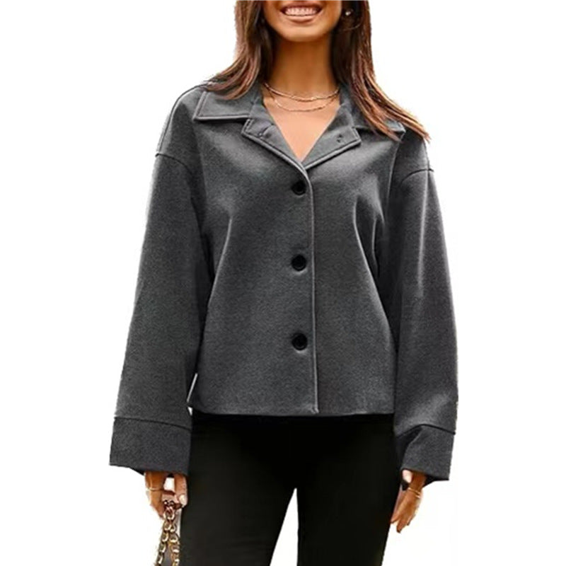 Damen Modische Oversized Blazerjacke mit schickem Schnitt EB