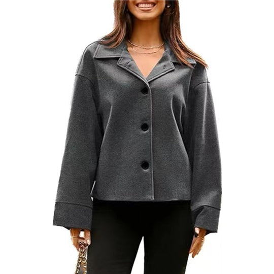 Damen Modische Oversized Blazerjacke mit schickem Schnitt EB