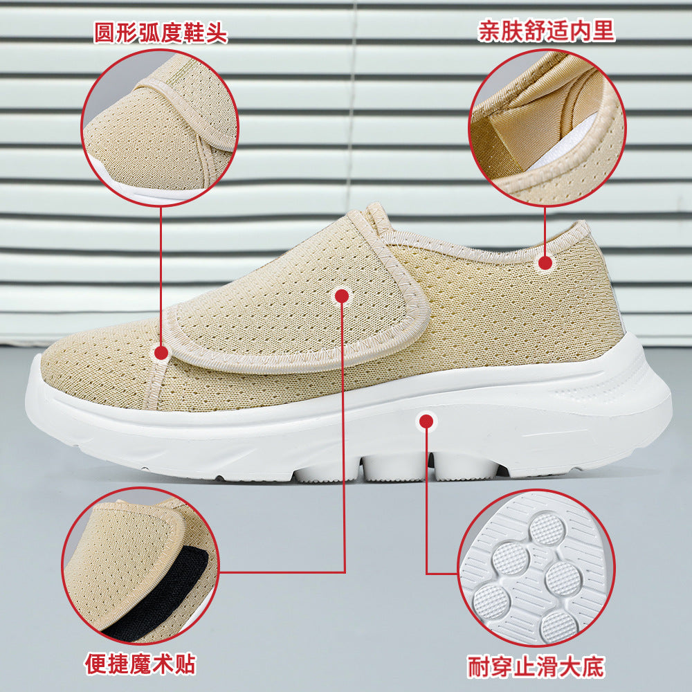 Damen Bequeme Slip-On Sneaker mit elastischem Obermaterial und rutschfester Sohle EB