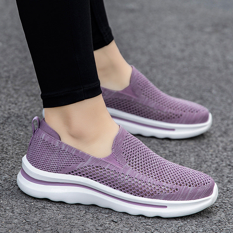 Damen Slip-On Sneakers aus atmungsaktivem Mesh mit komfortabler Sohle EB