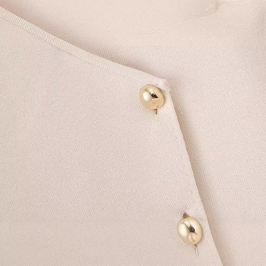 Damen elegante Wickeljacke mit Knopfdetails EB
