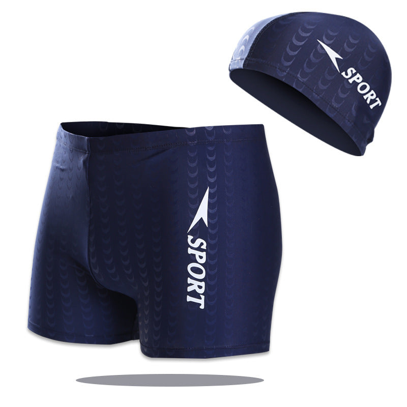 Herren Sportliche Schwimmshorts mit passender Badekappe EB