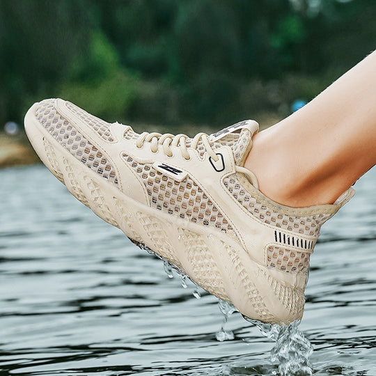 Damen Sportliche Sneakers mit atmungsaktiver Mesh-Oberfläche und rutschfester Sohle EB
