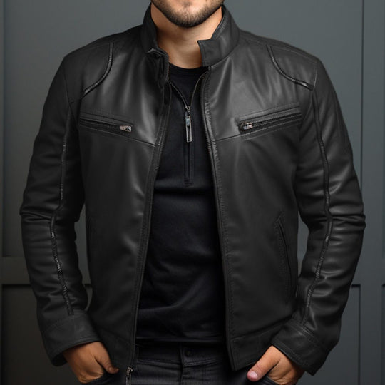 Herren Bikerjacke mit Taschen