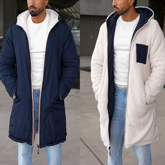 Herren sportliche Winterjacke mit weichem Innenfutter und hohem Kragen EB