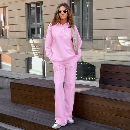 Damen Bequemes Sweatpants-Set mit lässigem Schnitt EB