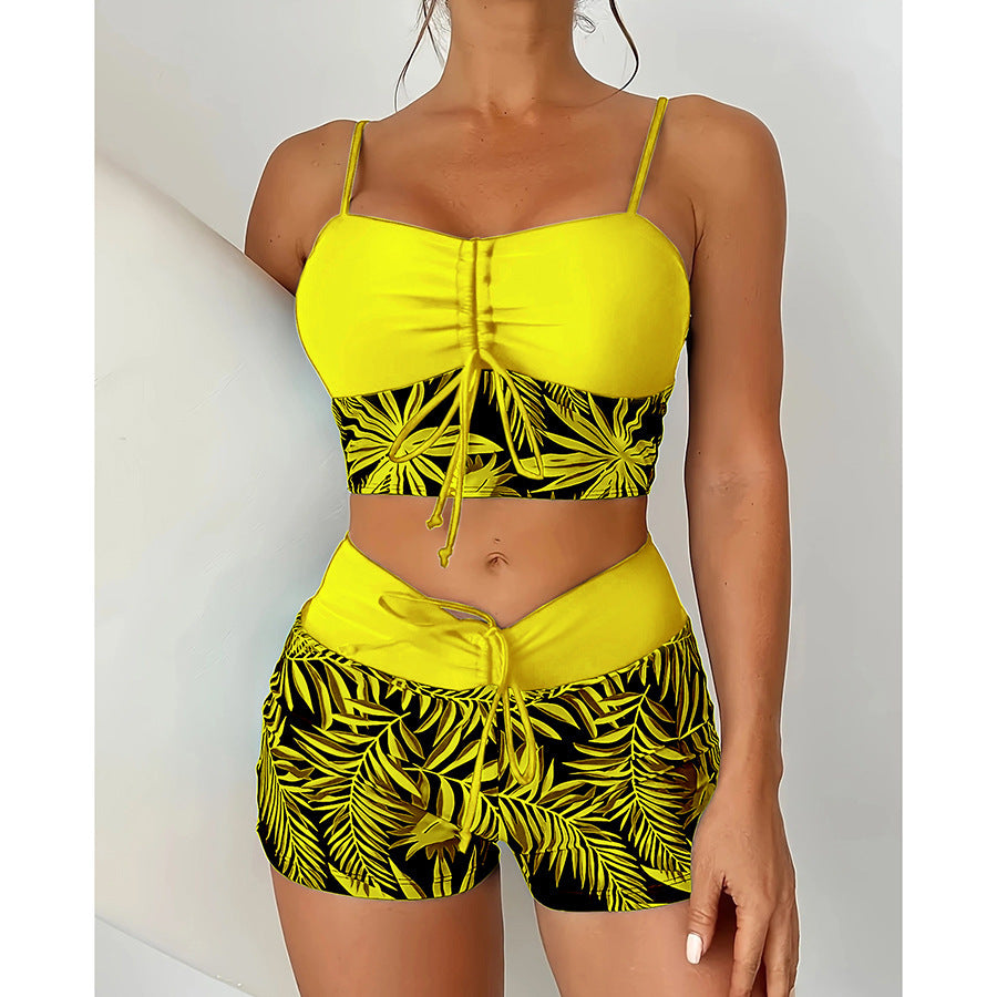 Damen Sportliches Bikini-Top mit Shorts EB