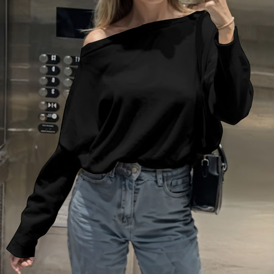 Damen Off-Shoulder Sweatshirt EB