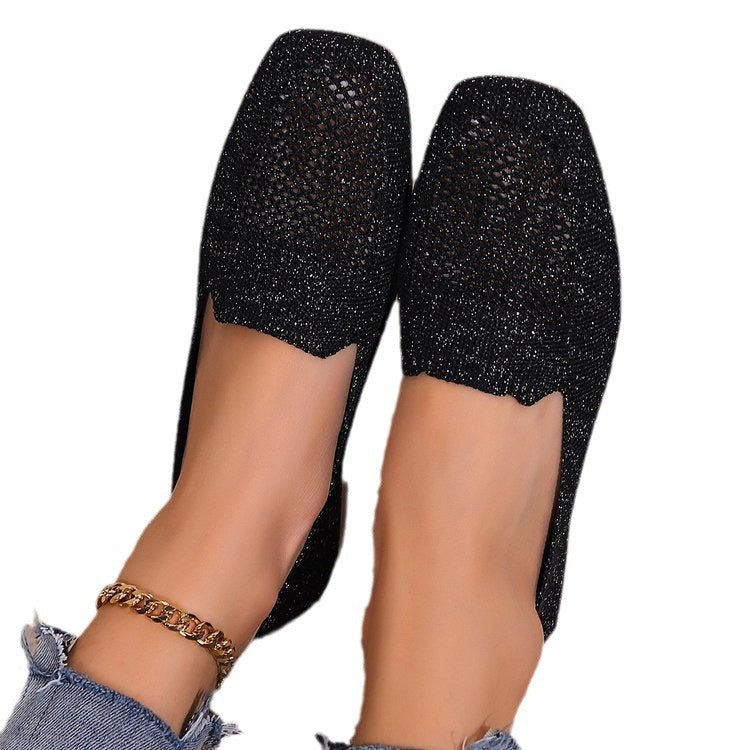Damen Slip-On Mokassins aus atmungsaktivem Netzmaterial EB