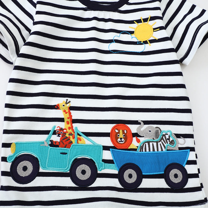 Jungen T-Shirt mit kreativem Safari-Motiv EB