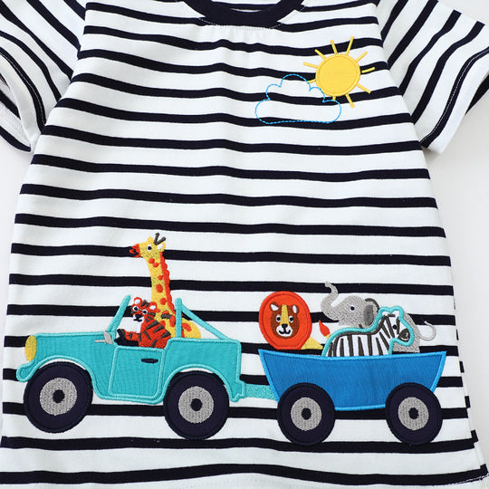 Jungen T-Shirt mit kreativem Safari-Motiv EB