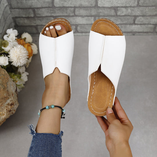 Damen Komfortable Slip-On Pantoletten EB