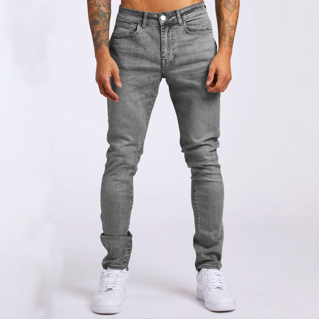 Herren Slim-Fit Jeans mit elastischem Komfortbund und modernen Details EB