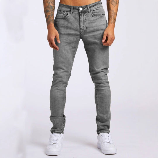 Herren Slim-Fit Jeans mit elastischem Komfortbund und modernen Details EB