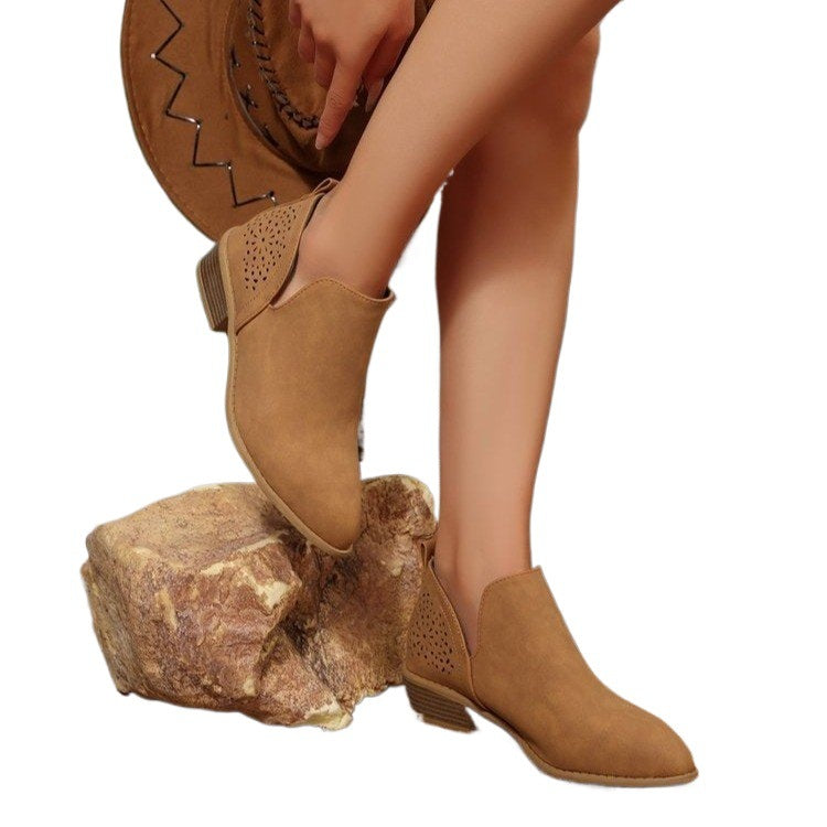 Damen Modische Stiefeletten mit luftigen Cut-Outs EB