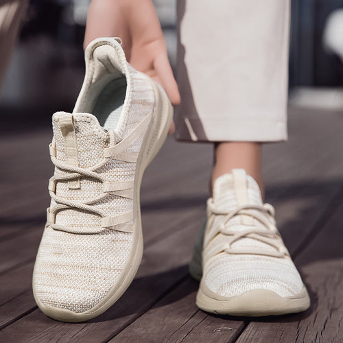 Damen Sportliche Freizeit-Sneaker mit elastischem Schnellschnürsystem EB