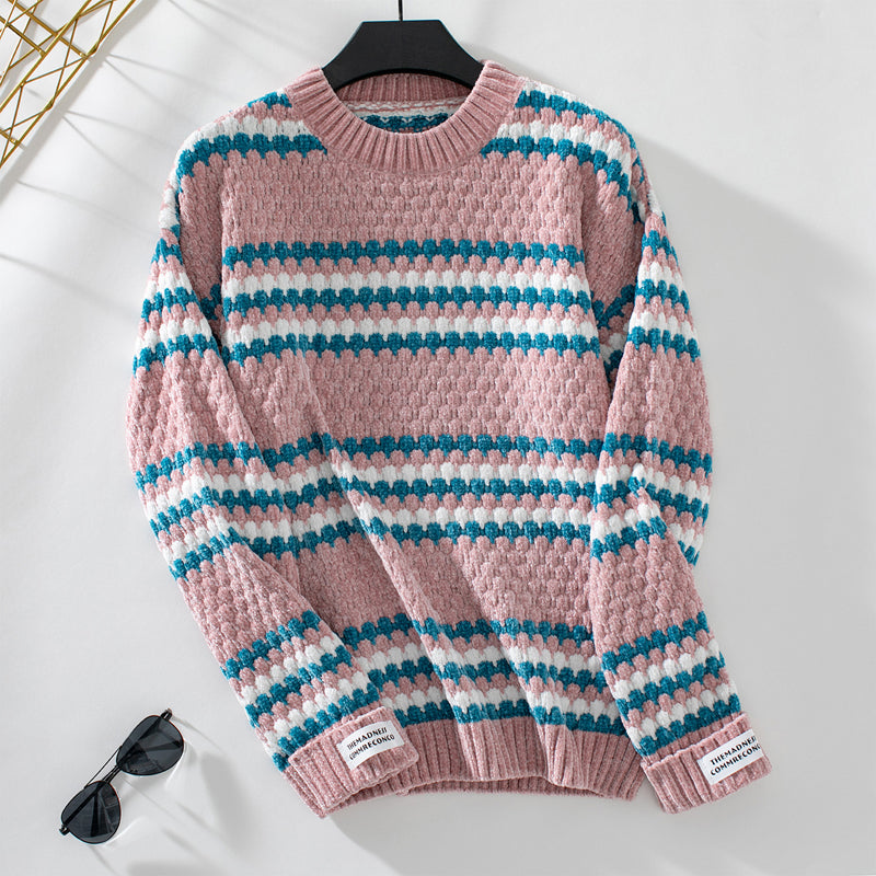 EB | Gestreifter Strickpullover Mit Modernem Stil
