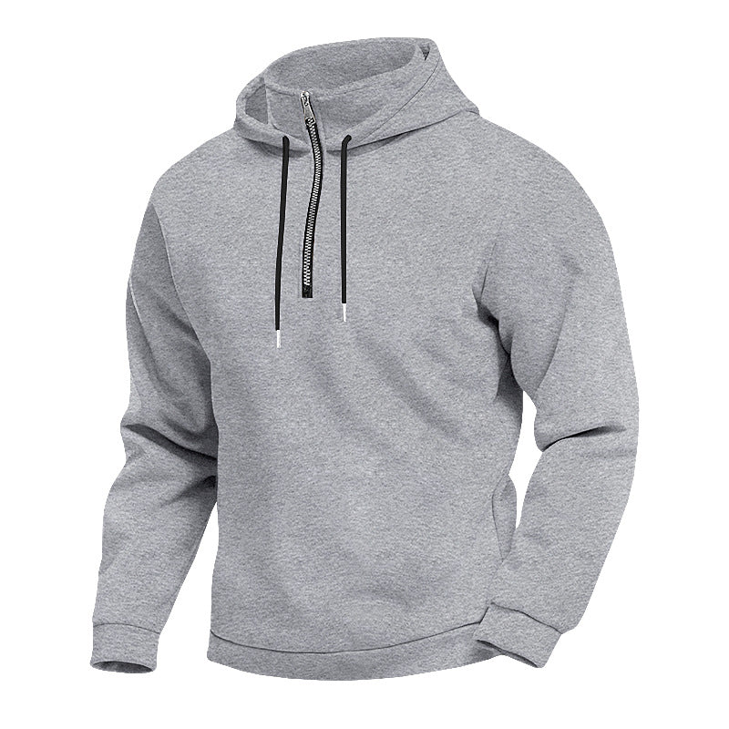 Herren Kapuzenpullover mit modernem Reißverschluss und atmungsaktiver Stoffqualität EB