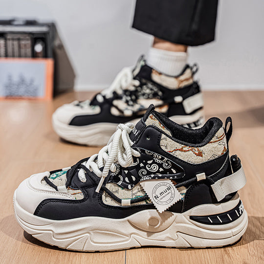 Damen Sportliche High-Top Sneakers mit modischem Ethno-Muster und innovativer Sohlentechnologie EB
