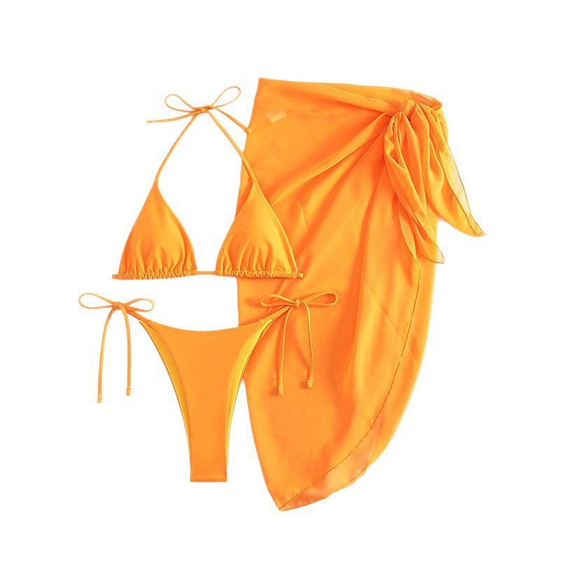 Damen Triangel-Bikini mit elegantem Wickelrock EB