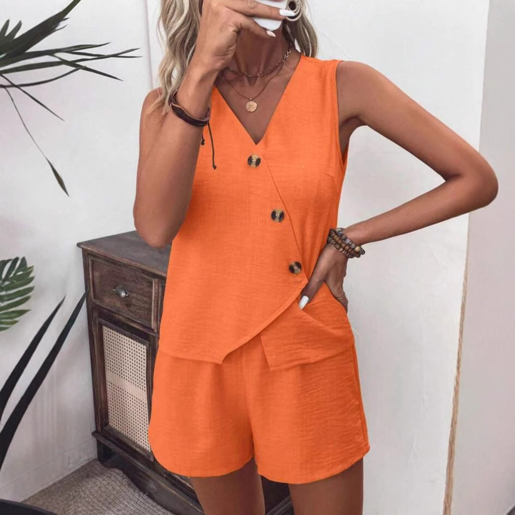 Damen eleganter Jumpsuit mit raffiniertem Wickeldesign EB