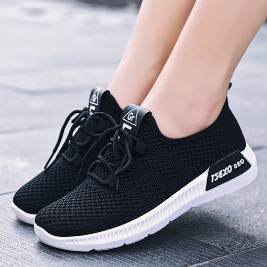 Damen Sportliche Freizeitsneaker mit atmungsaktivem Mesh-Obermaterial EB
