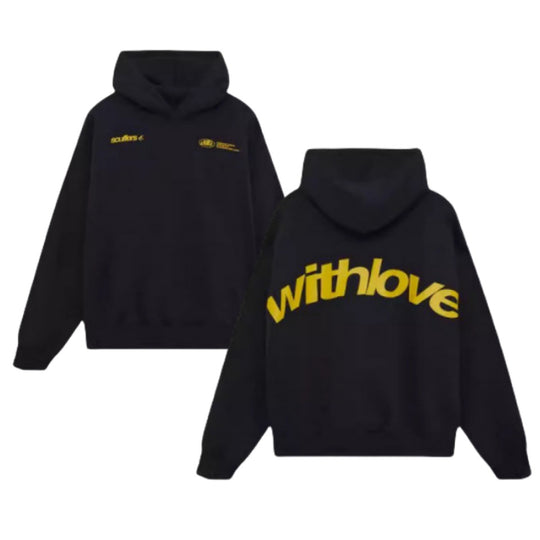 Unisex nan oversized Kapuzenpullover mit großflächigem Rückenprint, Kängurutasche und gerippten Bündchen EB