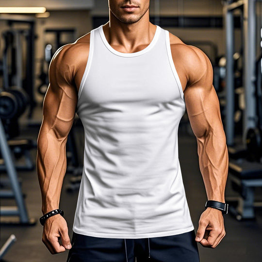 Herren atmungsaktives Fitness Tanktop mit Racerback-Schnitt EB