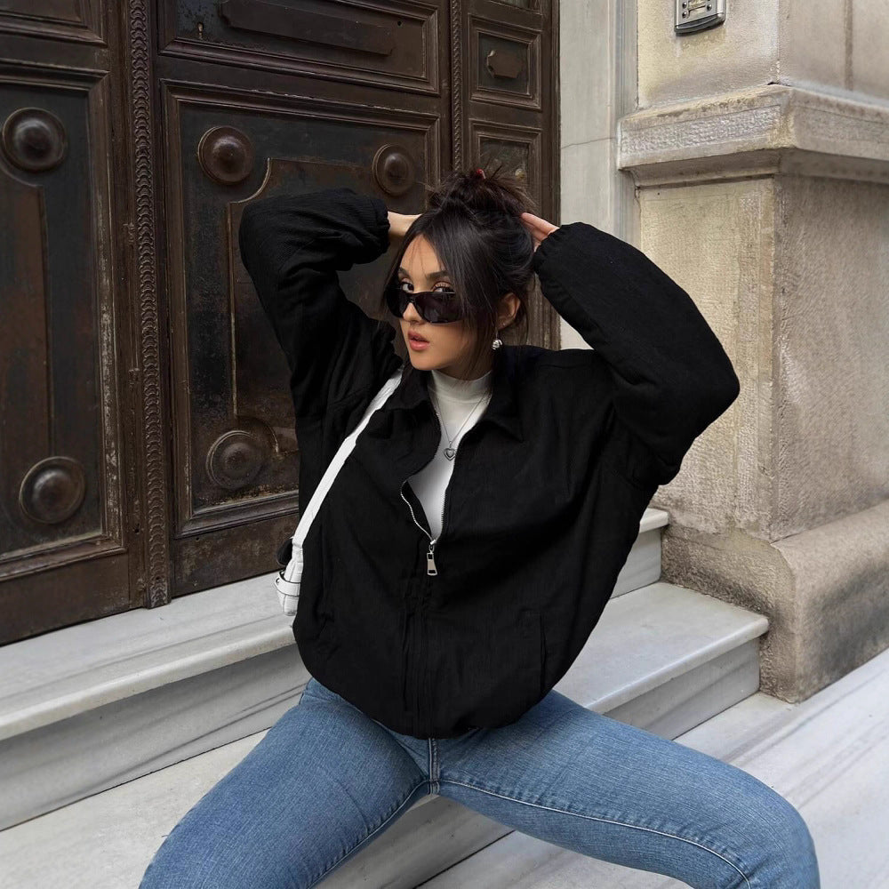 Damen Lässige Oversized-Jacke mit praktischen Taschen und elegantem Schnitt EB