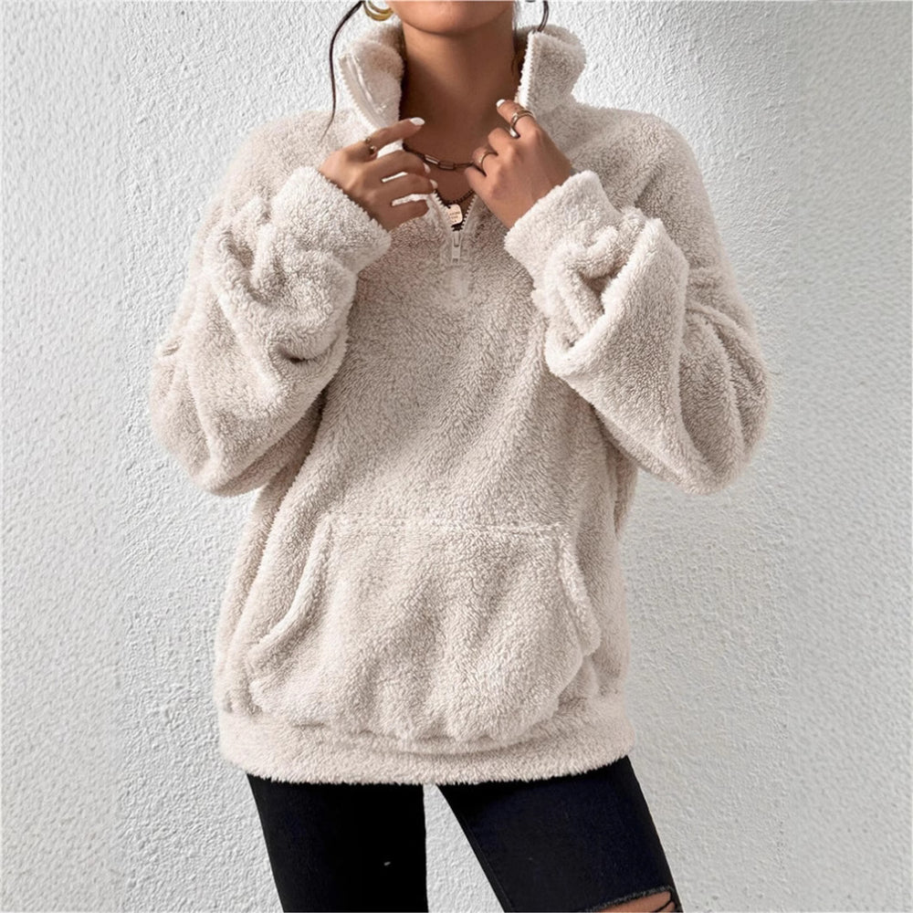 Damen kuscheliger Fleece-Pullover EB