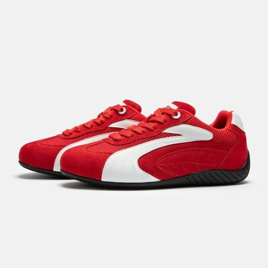 Damen Sportliche Freizeitsneaker mit atmungsaktiven Mesh-Einsätzen und robustem Wildlederoberteil EB