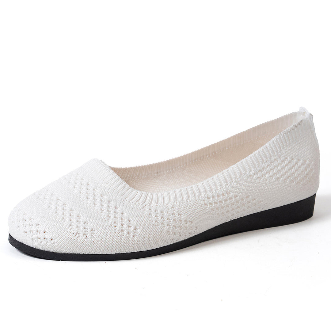 Damen atmungsaktive Strick-Ballerinas EB