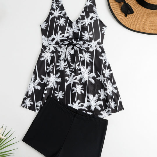 Damen Tankini-Set mit floralen Akzenten und bequemen Shorts EB