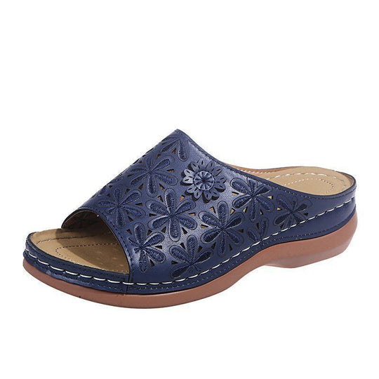 Damen blumengestaltete Clogs mit ergonomischem Fußbett EB
