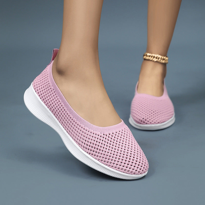 Damen bequeme und luftige Slip-On Sneakers EB