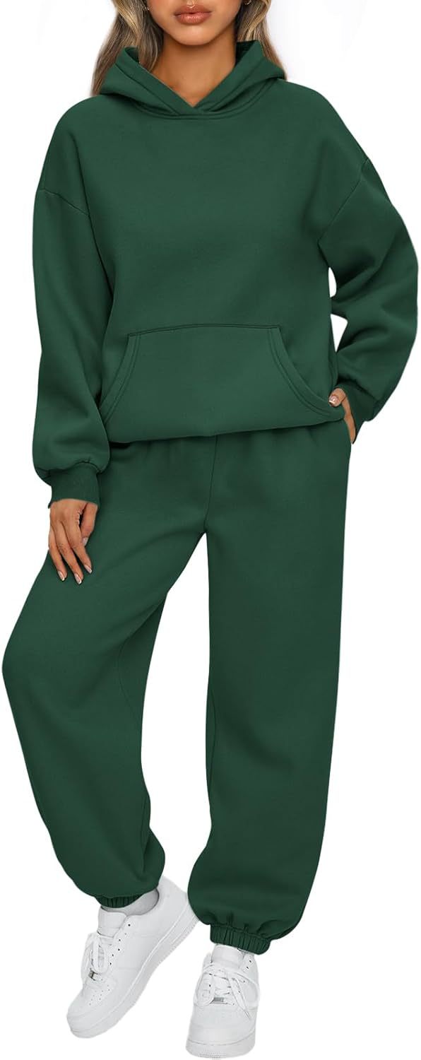 Damen nan gemütliches Oversize Hoodie und Jogginghose Set aus weicher Baumwollmischung EB