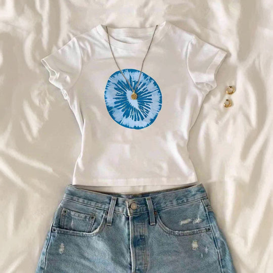Damen T-Shirt mit kreativem grafischen Design und urbanem Statement EB
