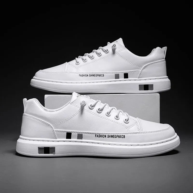 Herren Sneakers von hochwertigem Leder mit modischen Akzenten EB
